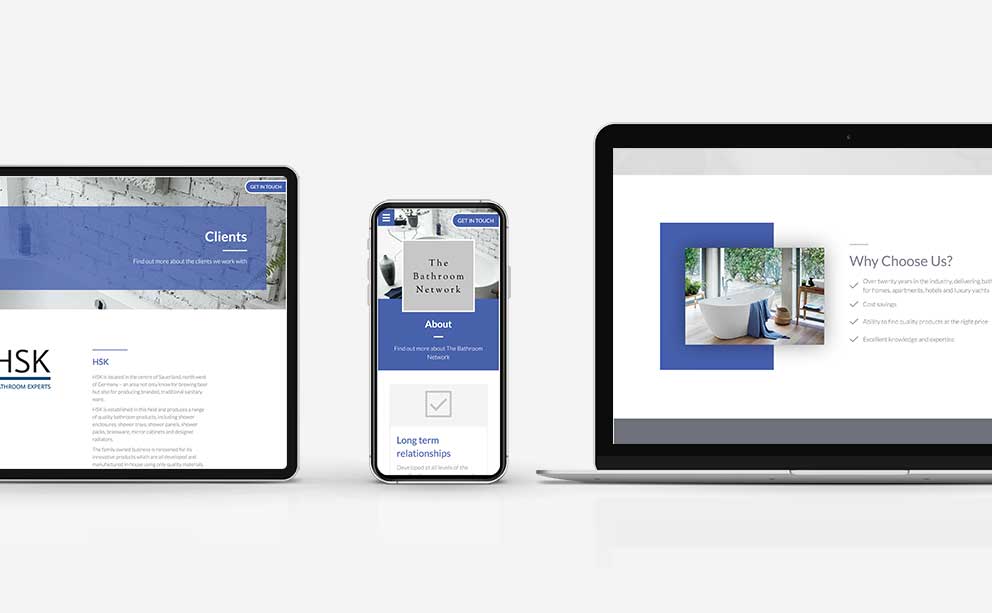 Responsive Website Design - The Bathroom Network UK